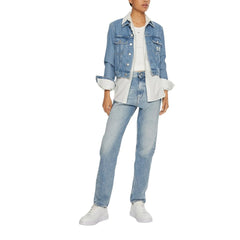 Calvin Klein Jeans Light Blue Cotton Slim Fit Jean
