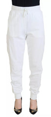 Dolce & Gabbana White Cotton Women Sweatpants Trouser Pants