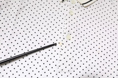 Dolce & Gabbana White Polka Dot Cotton Collared Polo T-shirt