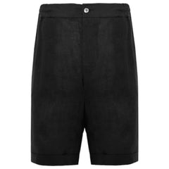 Alpha Studio Black Linen Short