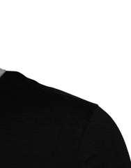Dolce & Gabbana Black Logo Cotton Crew Neck Men Tee T-shirt