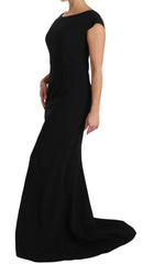 Dolce & Gabbana Elegant Black Maxi Sheath Dress