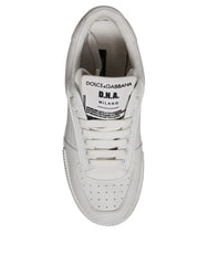 Dolce & Gabbana White Miami Leather Low Top Sneakers Shoes