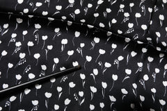 Dolce & Gabbana Black Floral Silk Square Wrap Shawl Scarf