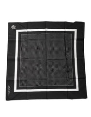 Dolce & Gabbana Black Polka Dots Cotton Handkerchief Scarf