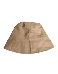 Dolce & Gabbana Beige Logo Monogram Cotton Bucket Cap