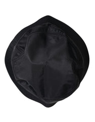Dolce & Gabbana Black Cotton Wide Brim Bucket Hat