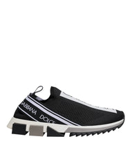 Dolce & Gabbana Black White Slip On Sorrento Sneakers Shoes