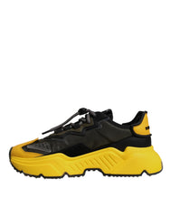 Dolce & Gabbana Yellow Black Daymaster Low Top Sneaker Shoes