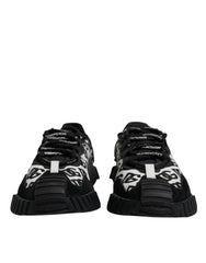Dolce & Gabbana Black Logo Lace Up Low Top NS1 Sneakers Shoes