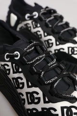 Dolce & Gabbana Black Logo Lace Up Low Top NS1 Sneakers Shoes