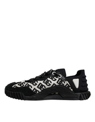 Dolce & Gabbana Black Logo Lace Up Low Top NS1 Sneakers Shoes