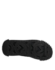 Dolce & Gabbana Black Logo Lace Up Low Top NS1 Sneakers Shoes