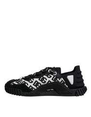 Dolce & Gabbana Black Logo Lace Up Low Top NS1 Sneakers Shoes