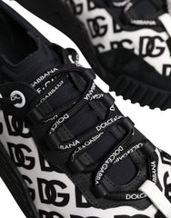 Dolce & Gabbana Black Logo Lace Up Low Top NS1 Sneakers Shoes