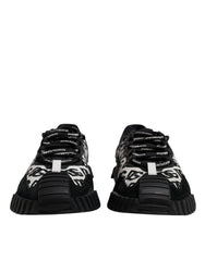 Dolce & Gabbana Black Logo Lace Up Low Top NS1 Sneakers Shoes