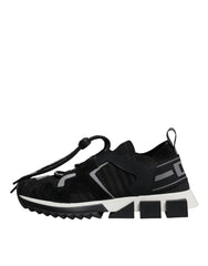 Dolce & Gabbana Black Mesh Sorrento Trekking Sneakers Shoes