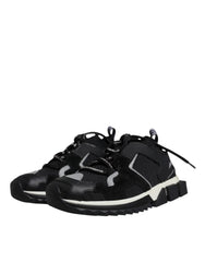 Dolce & Gabbana Black Mesh Sorrento Trekking Sneakers Shoes