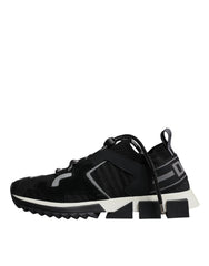 Dolce & Gabbana Black Mesh Sorrento Trekking Sneakers Shoes