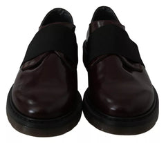 Dr. Martens Dark Brown Leather Elastic Strap Shoes