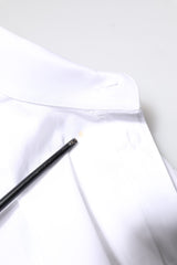 Dolce & Gabbana White GOLD Cotton Long Sleeves Men Dress Shirt