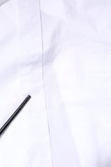 Dolce & Gabbana White GOLD CottonPoplin Bib Formal Dress Shirt