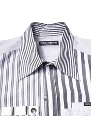 Dolce & Gabbana Multicolor Striped Button Down Casual Shirt
