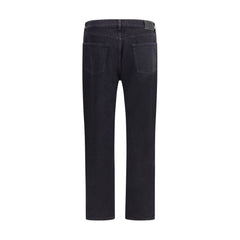 Saint Laurent Black Cotton Straight-Leg Jeans