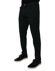 Dolce & Gabbana Dark Green Cotton Loose Men Denim Jeans