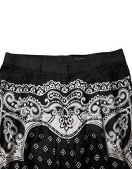 Dolce & Gabbana Black Bandana Cotton Skinny Denim Jeans