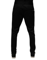 Dolce & Gabbana Black Polyester Men Jogger Sweatpants Pants