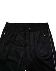 Dolce & Gabbana Black Polyester Men Jogger Sweatpants Pants