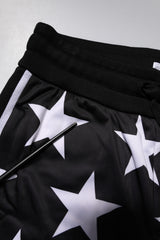 Dolce & Gabbana Black White Stars Jogger Men Sweatpants Pants