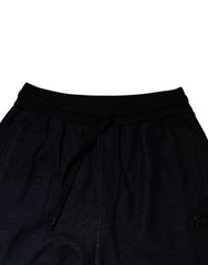 Dolce & Gabbana Black Jacquard Jogger Men Sweatpants Pants