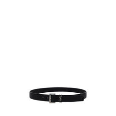 Saint Laurent Black Calf Leather Bos Taurus Regular Belt