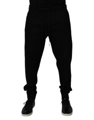 Dolce & Gabbana Black Cotton Blend Jogger Sweatpants Pants