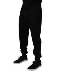 Dolce & Gabbana Black Cotton Blend Jogger Sweatpants Pants