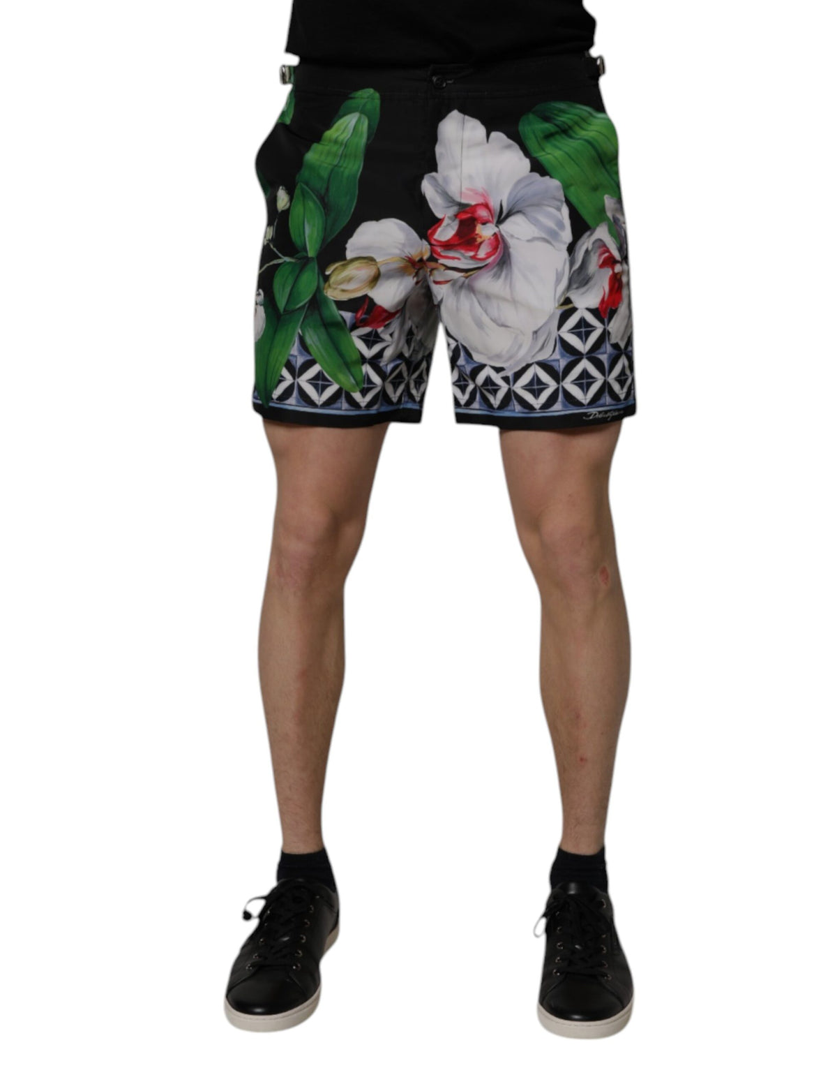 Dolce & Gabbana Multicolor Floral Polyester Men Bermuda Shorts
