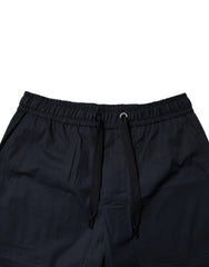 Dolce & Gabbana Dark Blue Cotton Bermuda Sweatshorts Shorts
