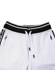 Dolce & Gabbana White King Cotton Bermuda Sweatshorts Shorts