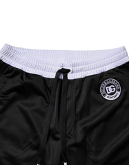 Dolce & Gabbana Black White Men Bermuda Sweatshorts Shorts