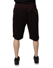 Dolce & Gabbana Bordeaux Cotton Bermuda Sweatshorts Shorts