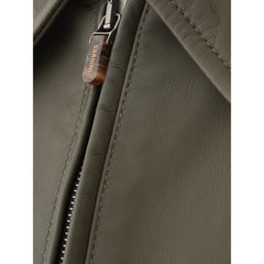 Lardini Green Leather Jackets & Coat