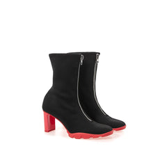 Alexander McQueen Black Neoprene Ankle Boots
