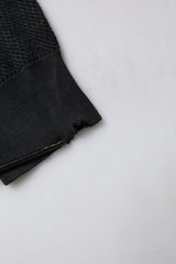 Dolce & Gabbana Black Heraldic Silk Buttoned Pullover Sweater