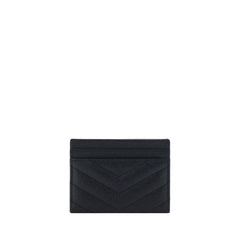 Saint Laurent Black Leather Card Holder