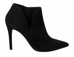 Steve Madden Black Suede Leather Stiletto Heels Boots Shoes