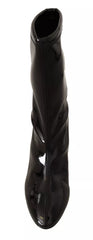 Stuart Weitzman Black Patent Leather High Heels Boots Shoes