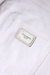 Dolce & Gabbana White Cotton Mid Waist Skinny Denim Jeans