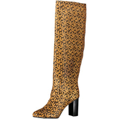 Tommy Hilfiger Beige Leather Women Boot